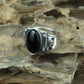 Onyx Flower Ring