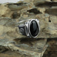 Onyx Flower Ring