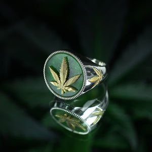 Marijuana Leaf Ring