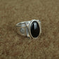 Onyx Flower Ring