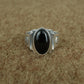 Onyx Flower Ring