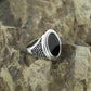 Side Detailed Onyx Ring