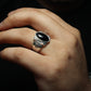 Onyx Flower Ring