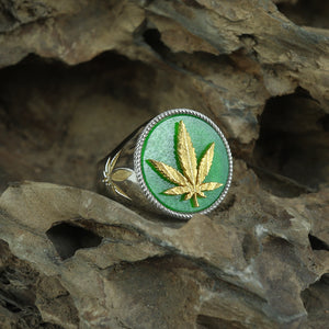 Marijuana Leaf Ring