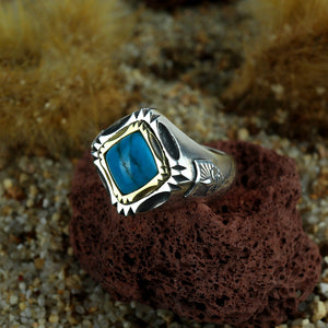 Turquoise Biker Ring