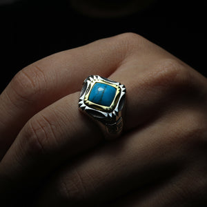 Turquoise Biker Ring